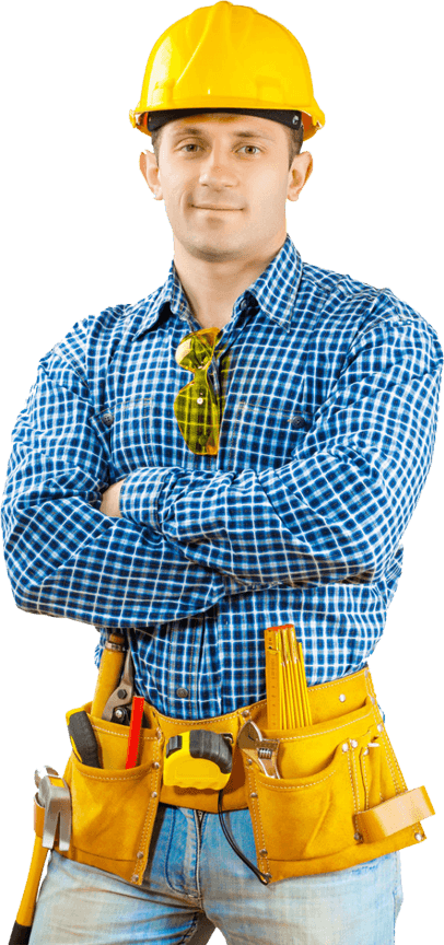 Handyman in a Hardhat wearing a Toolbelt