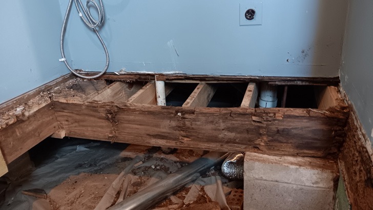 Customers collapsed sub floor repair 3