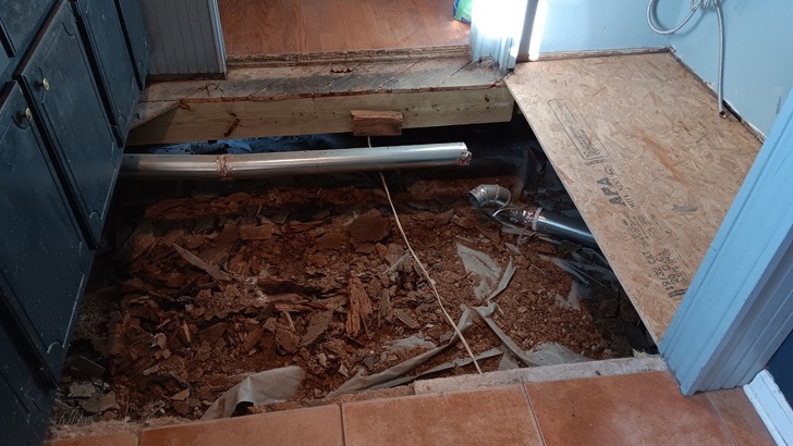 Customers collapsed sub floor repair 4