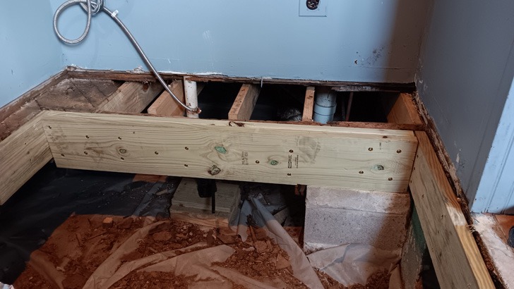 Customers collapsed sub floor repair 5